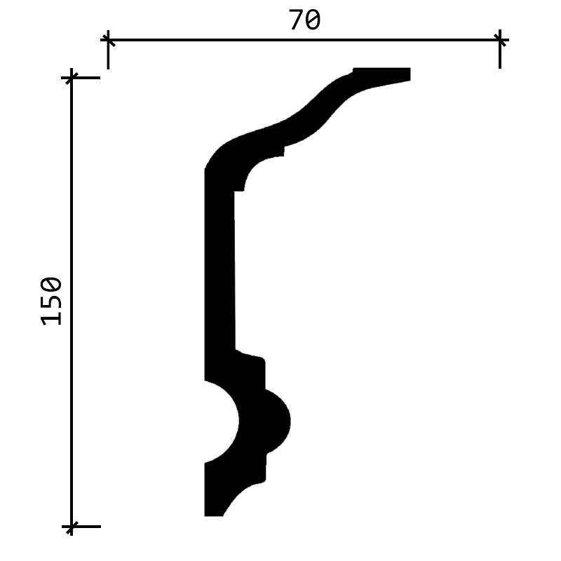 DD505 Карниз потолочный в Казани