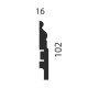 Плинтус под покраску, белый, 102x16x2400 мм, с пазом, AP18 в Казани