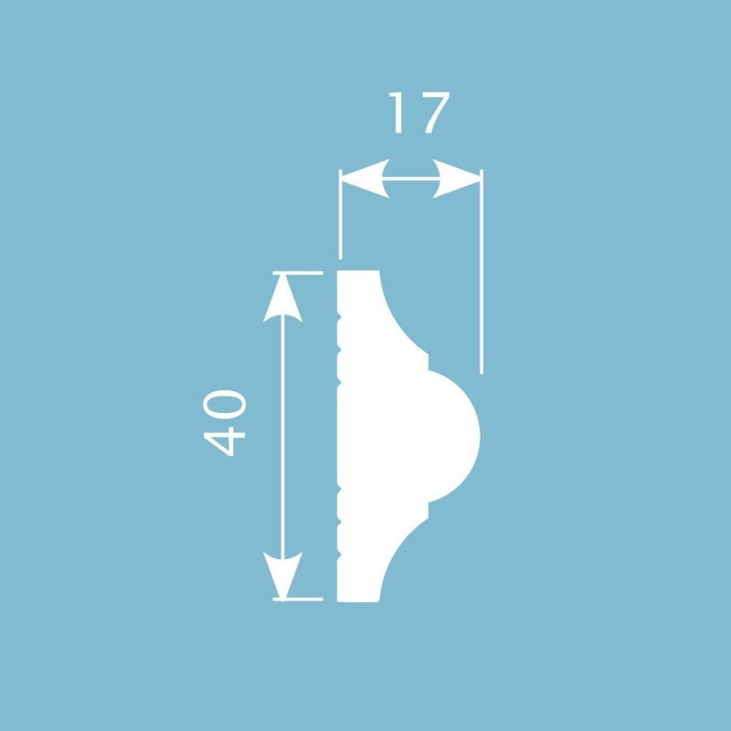 Молдинг М002, 40х17, экополимер в Казани