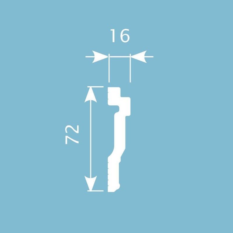 Молдинг М026, 72х16, 2000мм, Экополимер/15 в Казани