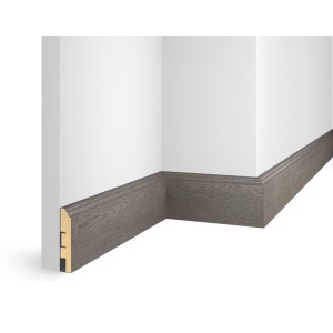 Плинтус 80x16x2400 мм, дуб Сицилия, иск. шпон, EP07