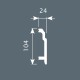 Плинтус П003, 102х24, 2000мм, экополимер в Казани