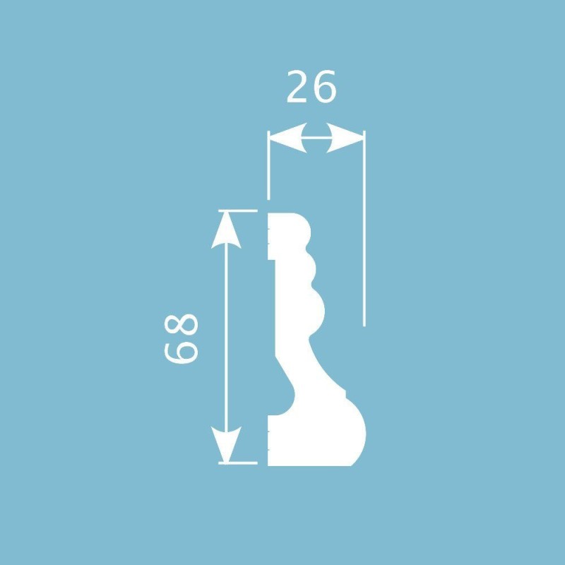 Молдинг М043, 68х26 в Казани