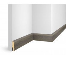 Плинтус 60x16x2400 мм, дуб Серебристый, иск. шпон, EP02 в Казани