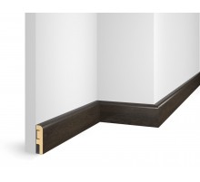 Плинтус 60x16x2400 мм, дуб Темный, иск. шпон, EP02 в Казани