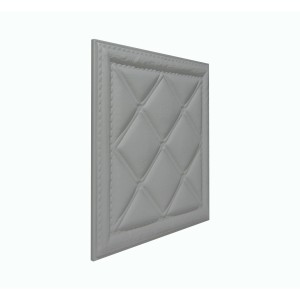 Мягкая стеновая панель из экокожи Classic 400х400 мм - Gray в Казани