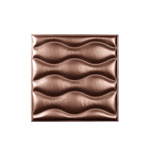 Мягкая стеновая панель из экокожи Wave - Nut в Казани
