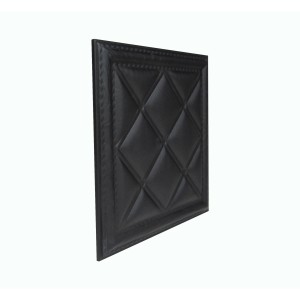 Мягкая стеновая панель из экокожи Classic 400х400 мм - Black в Казани