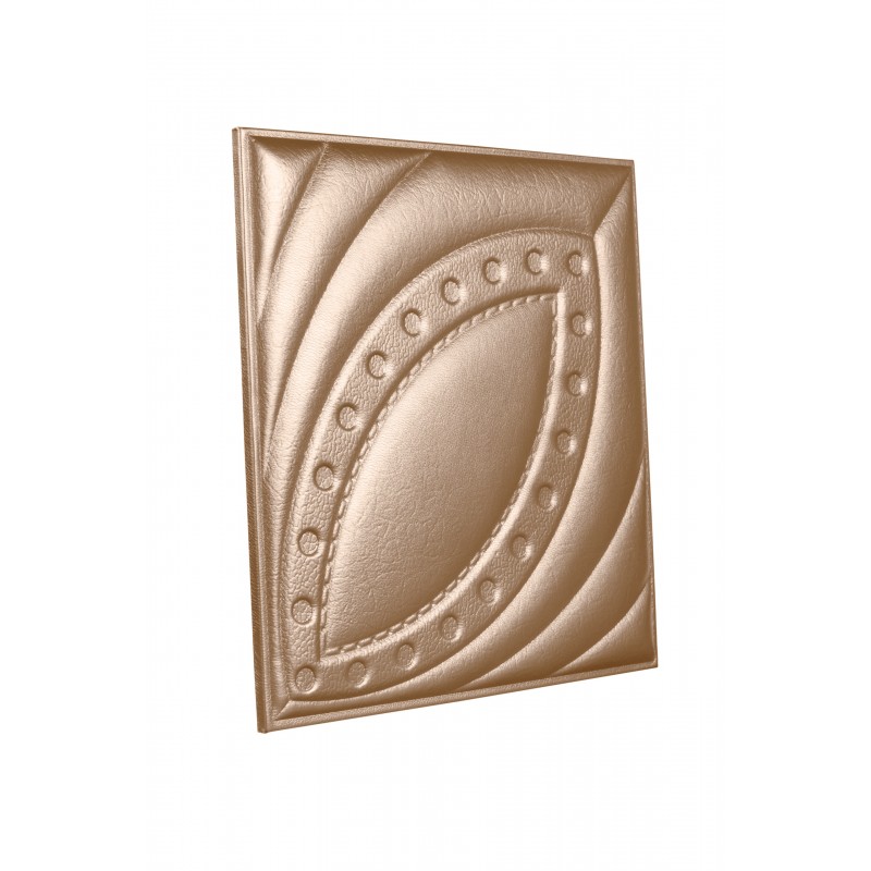 Мягкая стеновая панель из экокожи Petal 400х400 мм - Gold