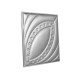 Мягкая стеновая панель из экокожи Petal 400х400 мм - Silver