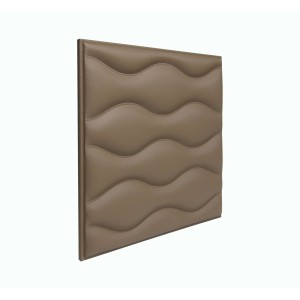 Мягкая стеновая панель из экокожи Wave 400 х 400 мм - Coffee в Казани