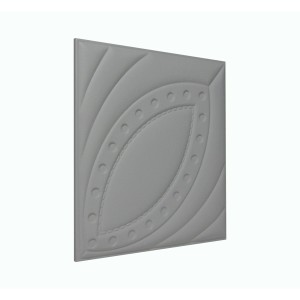 Мягкая стеновая панель из экокожи Petal 400х400 мм - Gray в Казани