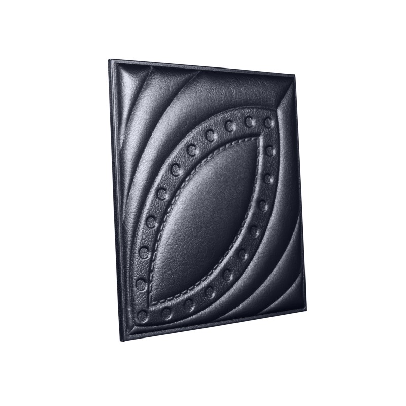 Мягкая стеновая панель из экокожи Petal 400х400 мм - Platinum