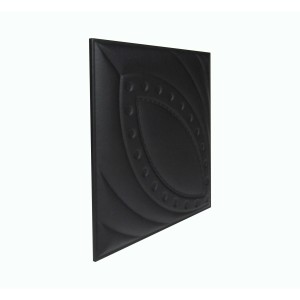Мягкая стеновая панель из экокожи Petal 400х400 мм - Black в Казани
