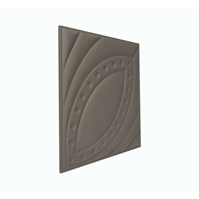 Мягкая стеновая панель из экокожи Petal 400х400 мм - Chestnut