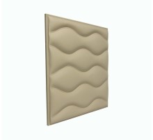 Мягкая стеновая панель из экокожи Wave 400 х 400 мм - Latte в Казани