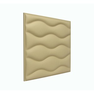 Мягкая стеновая панель из экокожи Wave 400 х 400 мм - Peach в Казани