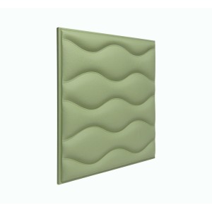 Мягкая стеновая панель из экокожи Wave 400 х 400 мм - Olive в Казани