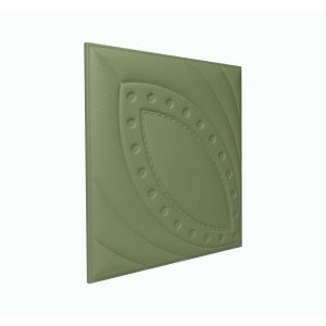 Мягкая стеновая панель из экокожи Petal 400х400 мм - Olive в Казани
