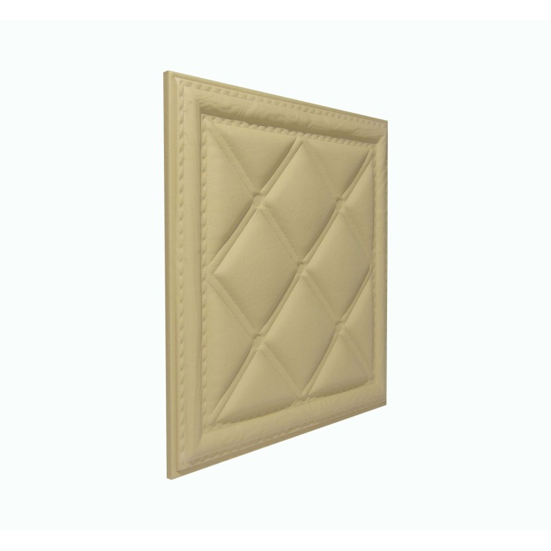 Мягкая стеновая панель из экокожи Classic 400х400 мм - Peach