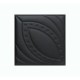 Мягкая стеновая панель из экокожи Petal 400х400 мм - Black