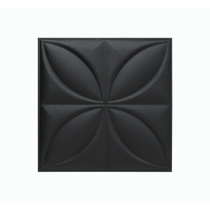 Мягкая стеновая панель Four Seasons 400х400 мм - Black
