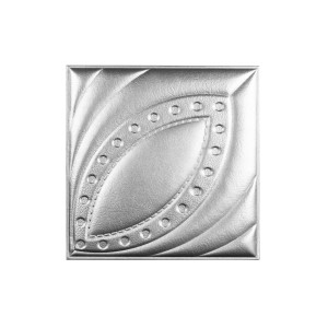 Мягкая стеновая панель из экокожи Petal 400х400 мм - Silver в Казани