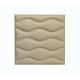 Мягкая стеновая панель из экокожи Wave 400 х 400 мм - Latte