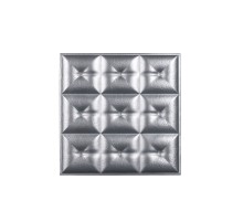 Мягкая стеновая панель из экокожи Boss 400х400 мм - Silver в Казани