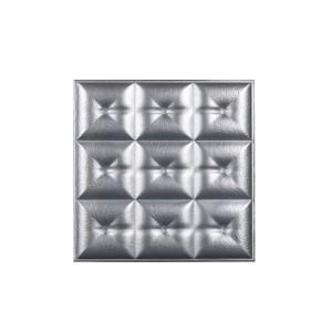 Мягкая стеновая панель из экокожи Boss 400х400 мм - Silver в Казани
