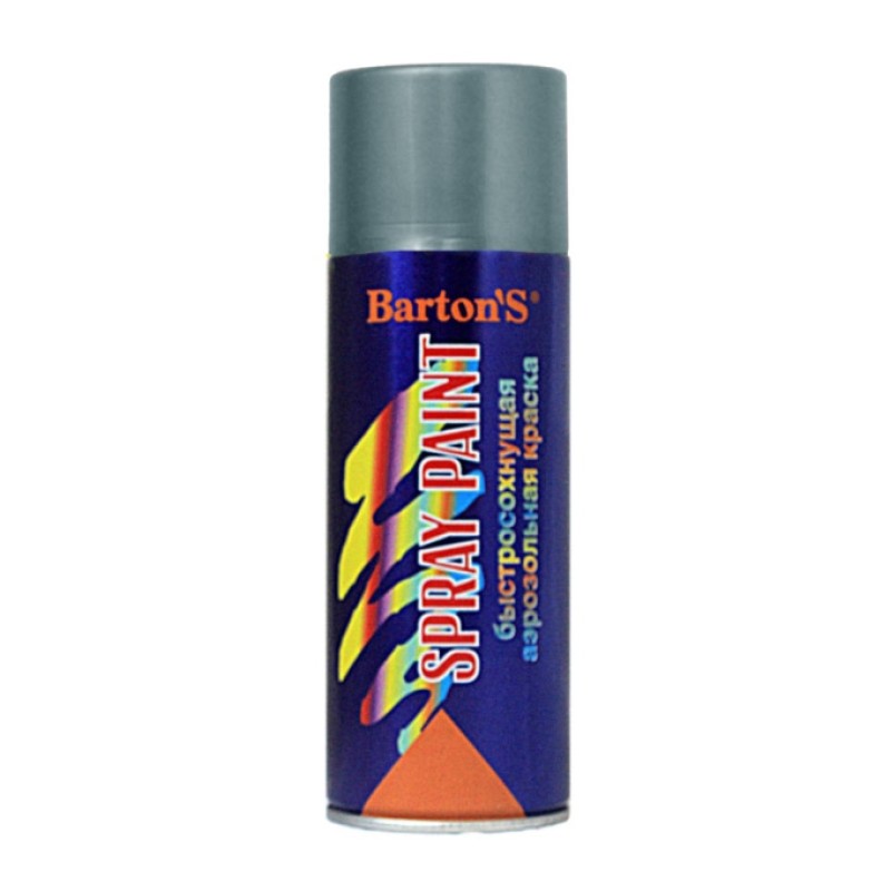 Краска аэрозольная Barton'S Spray Paint Серебро Металлик в Казани