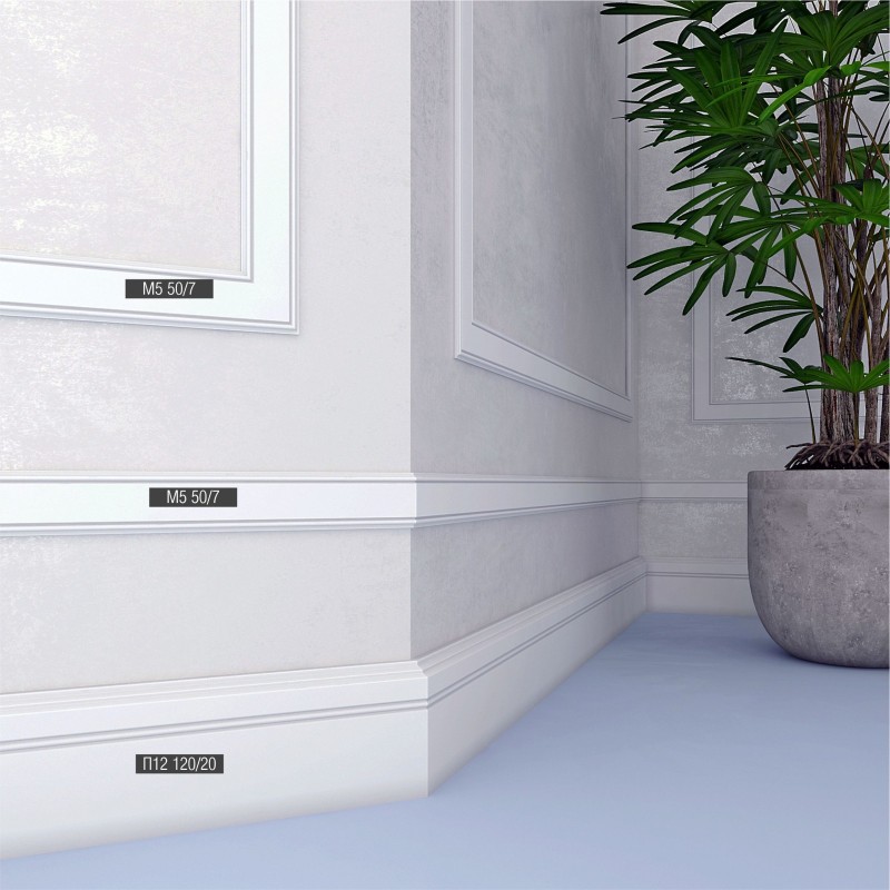 Плинтус напольный из дюрополимера П12 120-22 в Казани