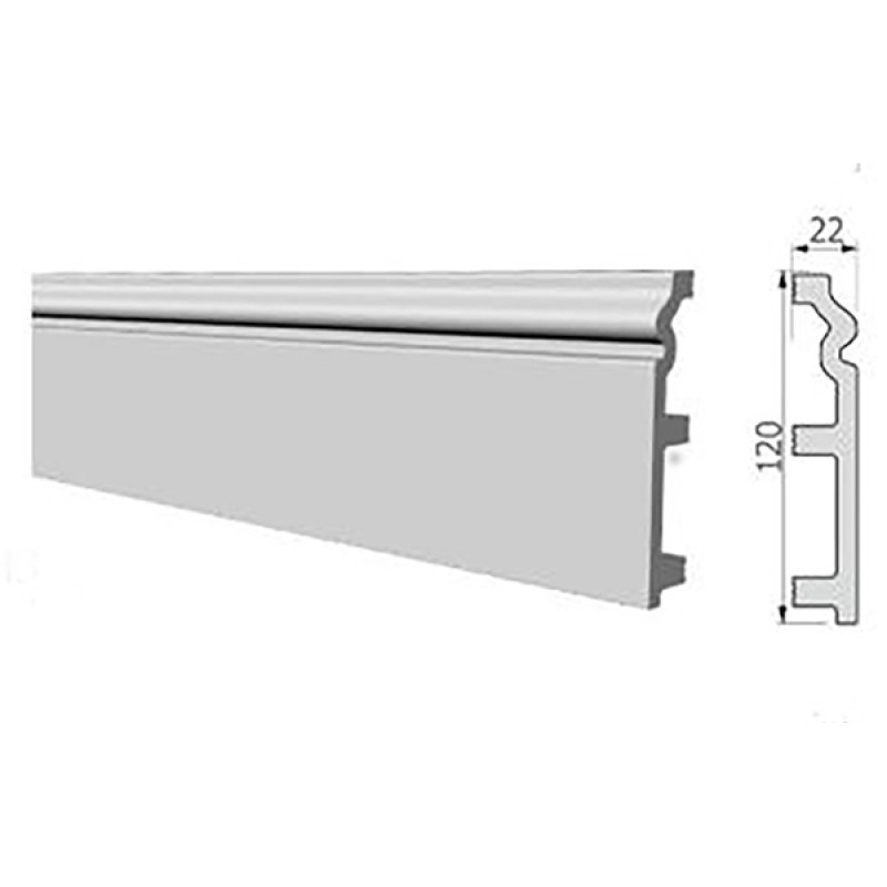 Плинтус напольный из дюрополимера П5 120-22 в Казани