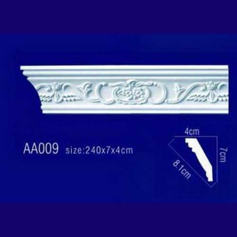 потолочный плинтус с орнаментом Гибкий AA009F в Казани