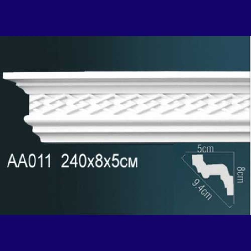 потолочный плинтус с орнаментом Гибкий AA011F в Казани