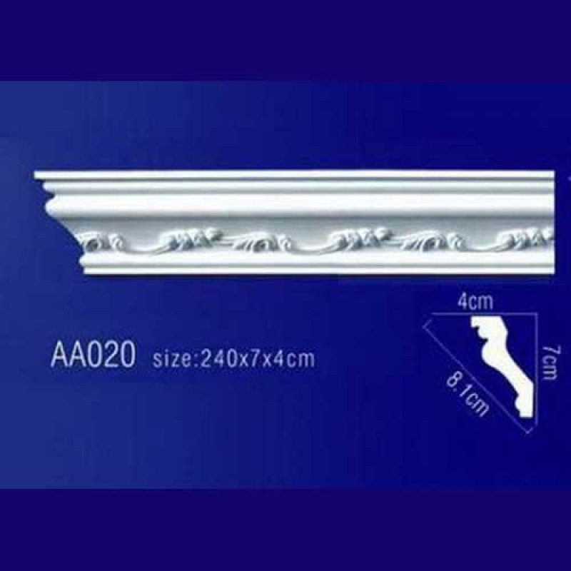 потолочный плинтус с орнаментом Гибкий AA020F в Казани