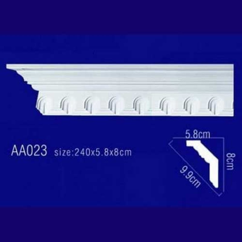 потолочный плинтус с орнаментом Гибкий AA023F в Казани