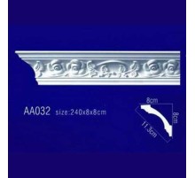 потолочный плинтус с орнаментом Гибкий AA032F в Казани