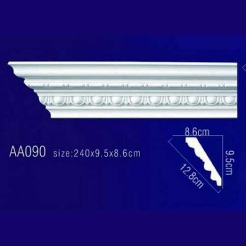 потолочный плинтус с орнаментом Гибкий AA090F в Казани