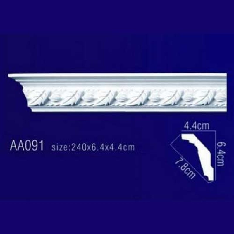 потолочный плинтус с орнаментом Гибкий AA091F в Казани