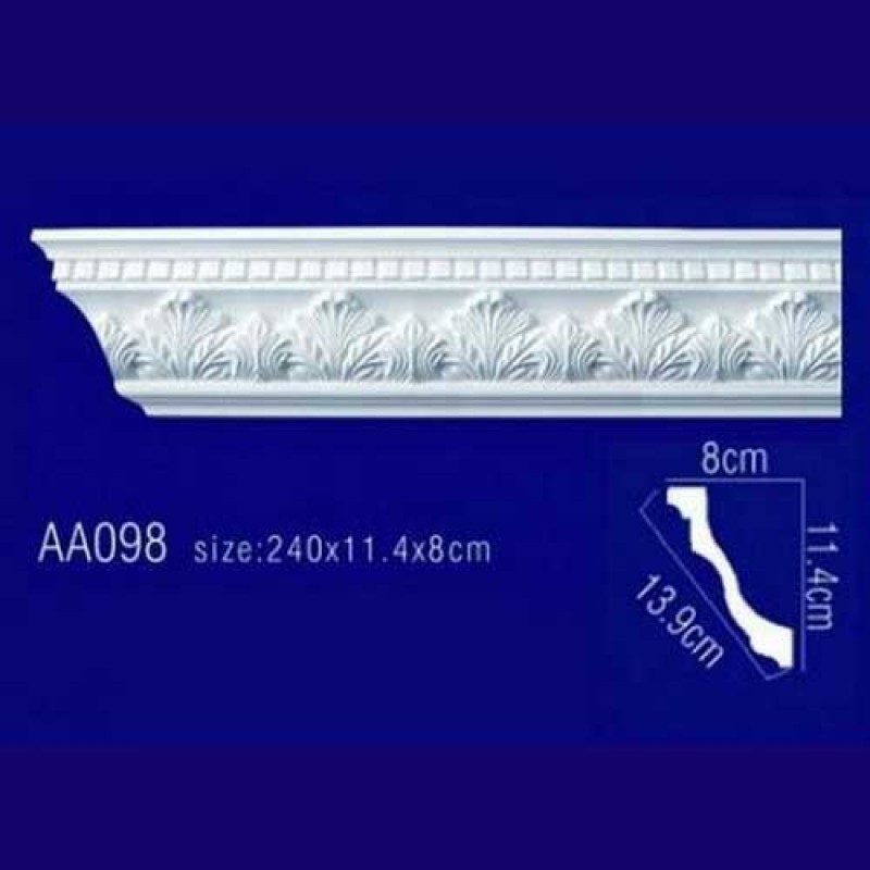 потолочный плинтус с орнаментом Гибкий AA098F в Казани