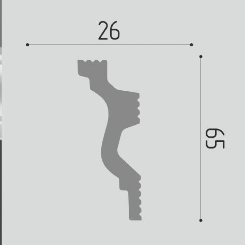 Плинтус потолочный П 21 65/26 в Казани