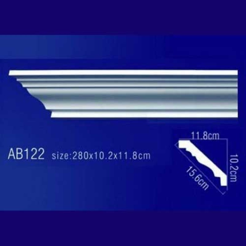 AB122 Плинтус потолочный без орнамента в Казани