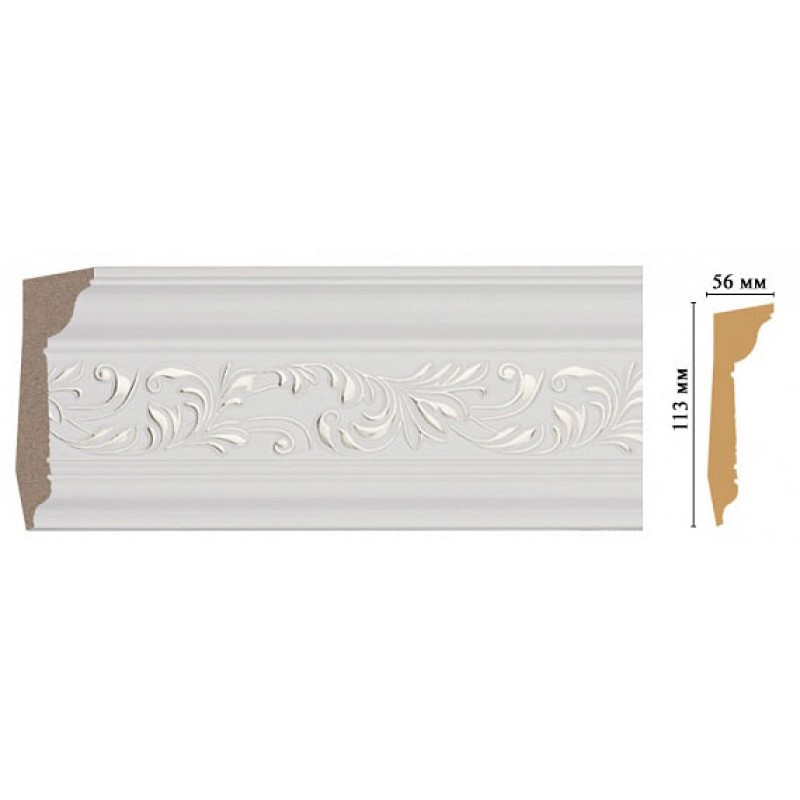 129D-60 ШК/8 Плинтус DECOMASTER (113*56*2400 мм) в Казани