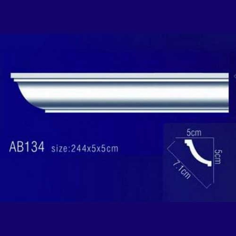 AB134 Плинтус потолочный без орнамента в Казани