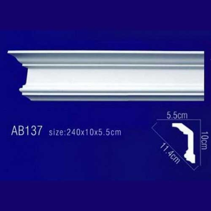 AB137 Плинтус потолочный без орнамента в Казани