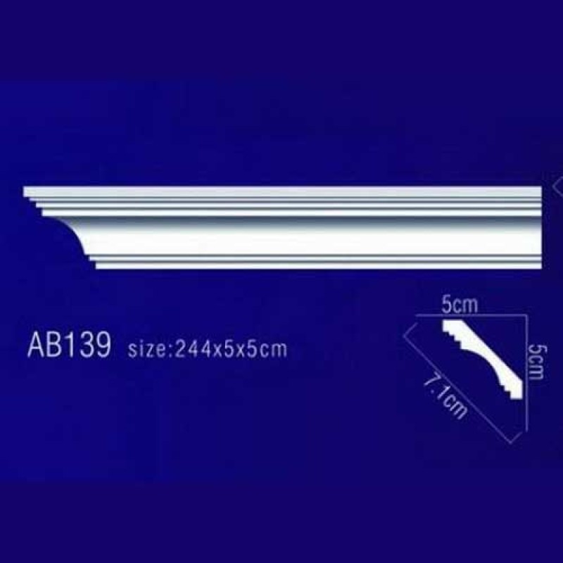 AB139 Плинтус потолочный без орнамента в Казани