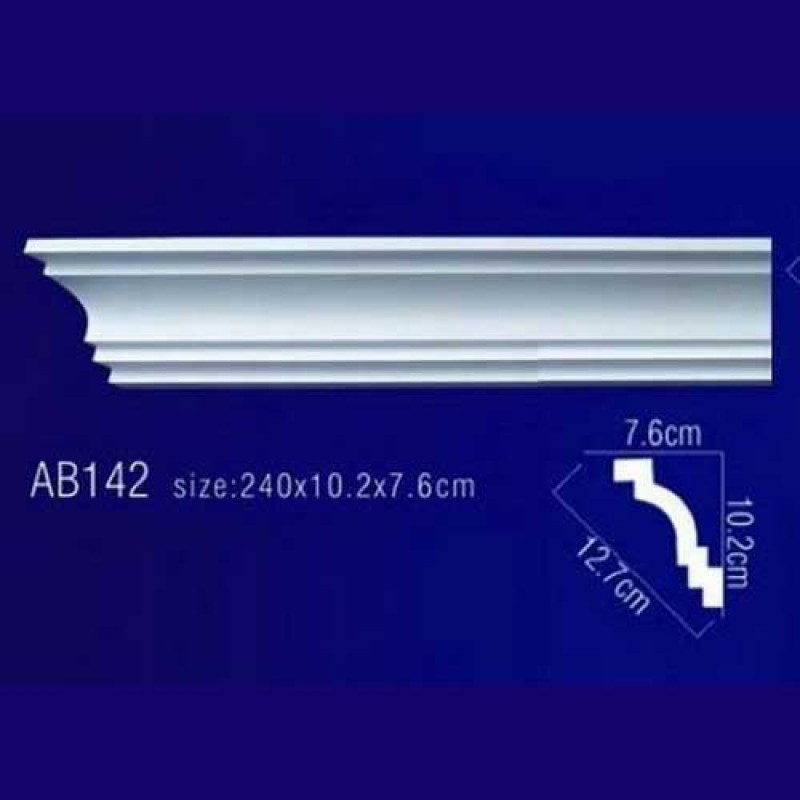 AB142 Плинтус потолочный без орнамента в Казани