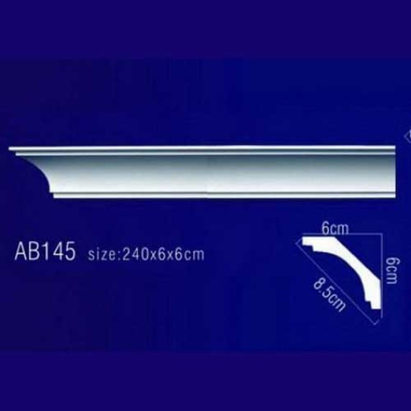 Плинтус потолочный без орнамента Гибкий AB145F в Казани