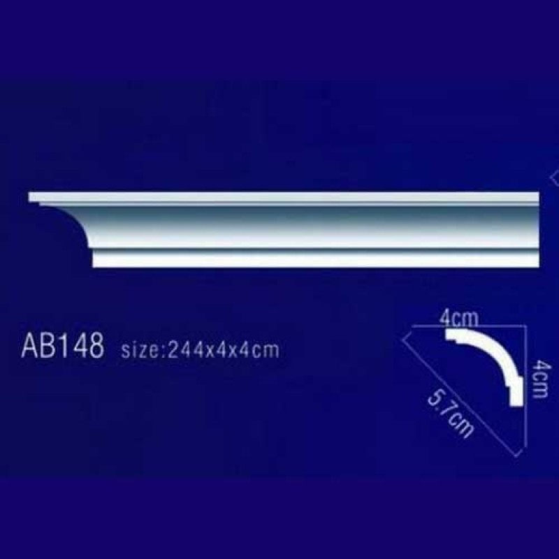 AB148 Плинтус потолочный без орнамента в Казани